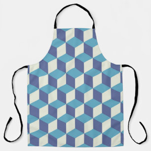 Nahtlose Muster Vintage Würfelkunst, abstrakte Kra Schürze