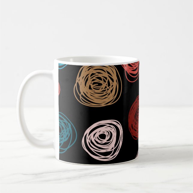 Nahtlose Muster von Hand gezeichnete abstrakte Pun Kaffeetasse (Links)