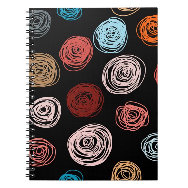 Nahtlose Muster von Hand gezeichnete abstrakte Pun Notizblock (Vorderseite)