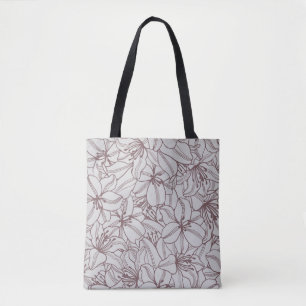 Nahtlose Muster von Lilien Blume Vintag. Hand d