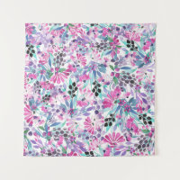 Nahtlose Muster von violetten Blumen und Beeren,bl