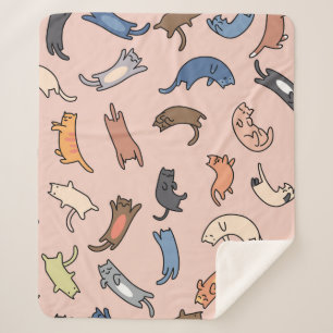 Nahtlose Musterdoodle-Katzen, Abbildung Sherpadecke