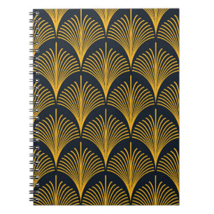 Nahtlose Neonorange Vintage Deko Pfauenfische Notizblock