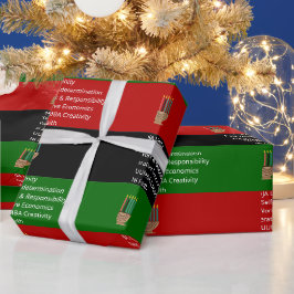 Nahtlose NGUZO SABA 7 Grundsätze KWANZAA Geschenkpapier