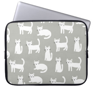 Nahtlose niedliche Katzen Muster, spielerisches De Laptopschutzhülle