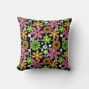 Nahtlose niedliche Kinder Blumendesign Spaß Cartoo Kissen