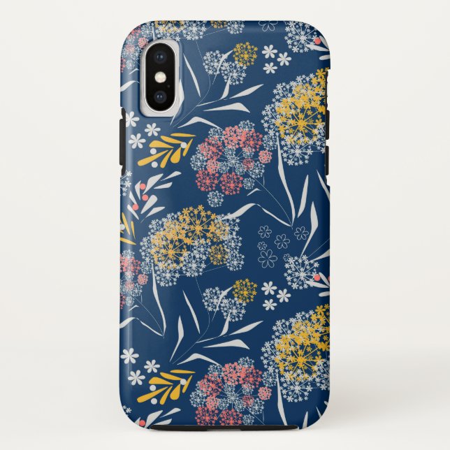 Nahtlose niedliche kleine Blume Blumenmuster Marin Case-Mate iPhone Hülle (Rückseite)
