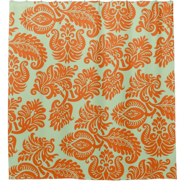 Nahtlose Orange-Hintergrundstruktur Duschvorhang (Vorderseite)