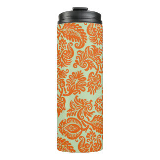 Nahtlose Orange-Hintergrundstruktur Thermosbecher