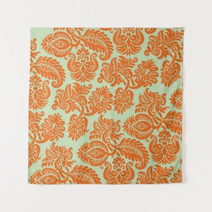 Nahtlose Orange-Hintergrundstruktur Wandteppich