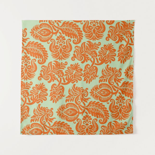 Nahtlose Orange-Hintergrundstruktur Wandteppich (Vorderseite)