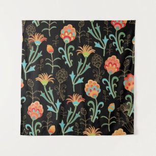 Nahtlose orientalische Flora Elegante Wandteppich