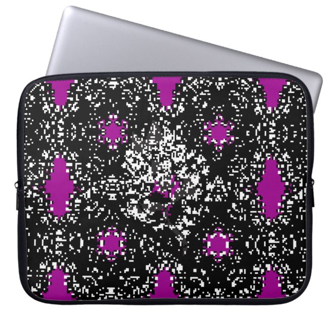 Nahtlose orientalische klassische weiße Muster. VI Laptopschutzhülle (Vorderseite)