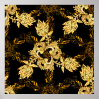 Nahtlose orientalische Ornamente im Barockstil