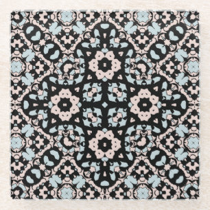 Nahtlose Ornamentik Retro-Marokko arabisch Vintag Glasuntersetzer