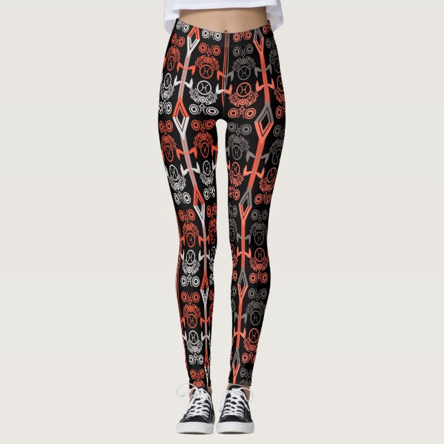 Nahtlose Ornamentik Retro-Marokko arabisch Vintag Leggings (Vorderseite)