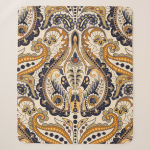 Nahtlose Paisley Blumenmuster. Farbenfrohe Dekorat Sherpadecke