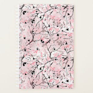 Nahtlose pastellfarbene Blume Rosa blütenrote Blät Planer