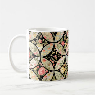 Nahtlose Patchwork-Blumenmuster Kaffeetasse