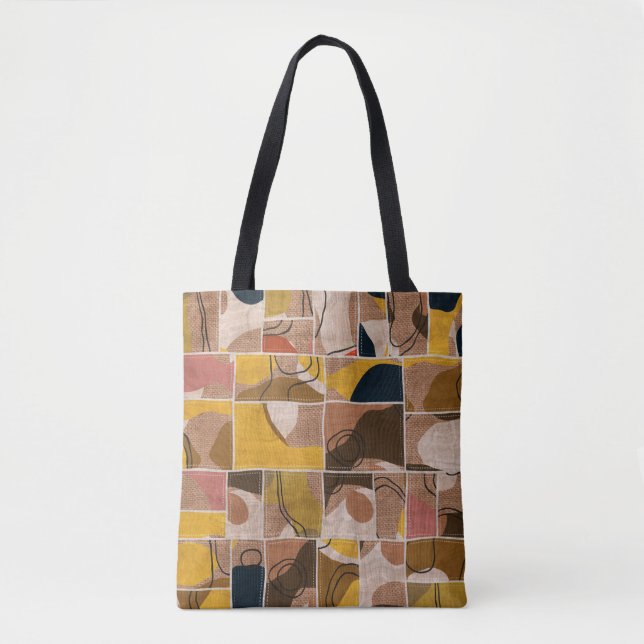 Nahtlose Patchwork-Collage-Mix-Quiltmuster-Druck (Vorderseite)