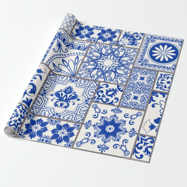 Nahtlose Patchwork-Kachel mit viktorianischen Moti Geschenkpapier (Ungerollt)