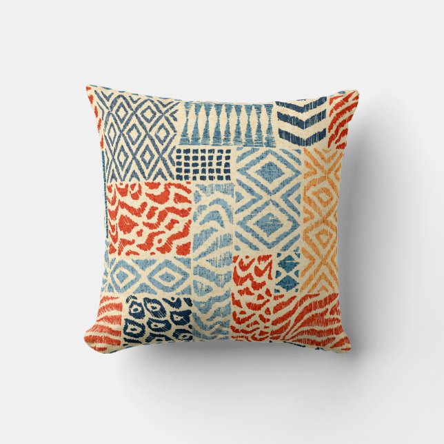 Nahtlose Patchwork-Muster. Eine Sammlung von Hand- Kissen (Vorderseite)