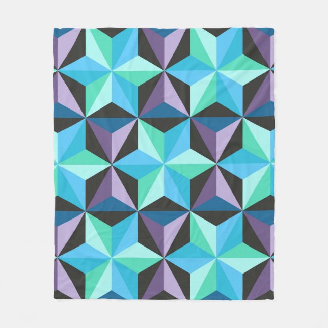Nahtlose Patchwork-Muster mit Sternen. Abstrakt Fleecedecke (Vorderseite)