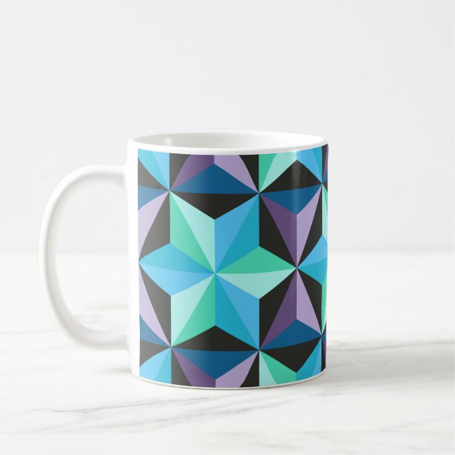Nahtlose Patchwork-Muster mit Sternen. Abstrakt Kaffeetasse (Links)
