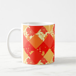Nahtlose Patchwork-Patchwork-Patchwork-Muster-Geom Kaffeetasse