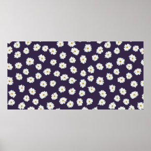 Nahtlose Pflanze. Kleine niedliche Blume von Dais Poster