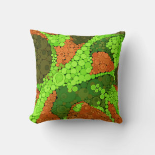 Nahtlose Pointillismus handgemalte Kreise rund um  Kissen