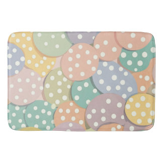 Nahtlose Polka Dot Muster in Pastellfarben Badematte