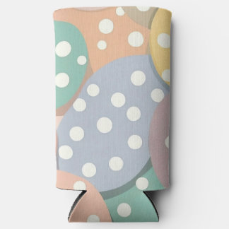 Nahtlose Polka Dot Muster in Pastellfarben Selters Dosenkühler