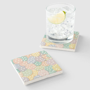 Nahtlose Polka Dot Muster in Pastellfarben Steinuntersetzer