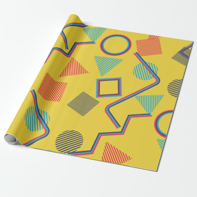 Nahtlose Pop Art Muster. Abstrakte Textur Geschenkpapier (Ungerollt)