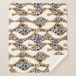 Nahtlose Print in Weiß und Gold Geometric. Sherpadecke