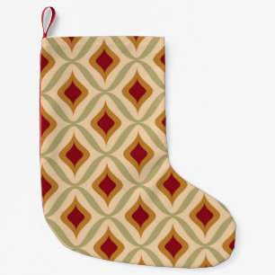 Nahtlose Retro-Ornamentalmuster Vintag Kleiner Weihnachtsstrumpf