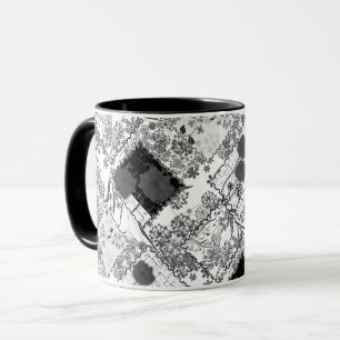 Nahtlose Retro-Vintage Patchwork-Steppdecke Tasse
