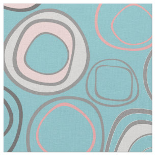 Nahtlose Retro-Vintage Rundkreise mit Rundformen Stoff