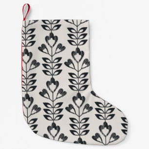 Nahtlose Retrostruktur mit abstrakten Blume und l Kleiner Weihnachtsstrumpf