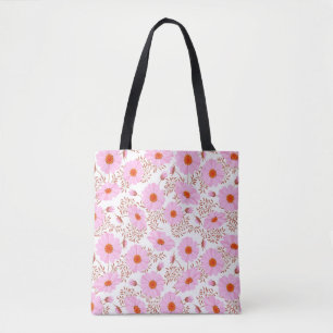 Nahtlose Rosa-Dissy-Blume Vintage Muster auf Weiß