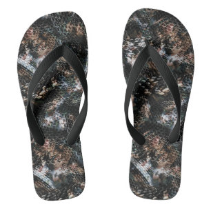 Nahtlose Schlange Reptil Eidechsenleder Flip Flops