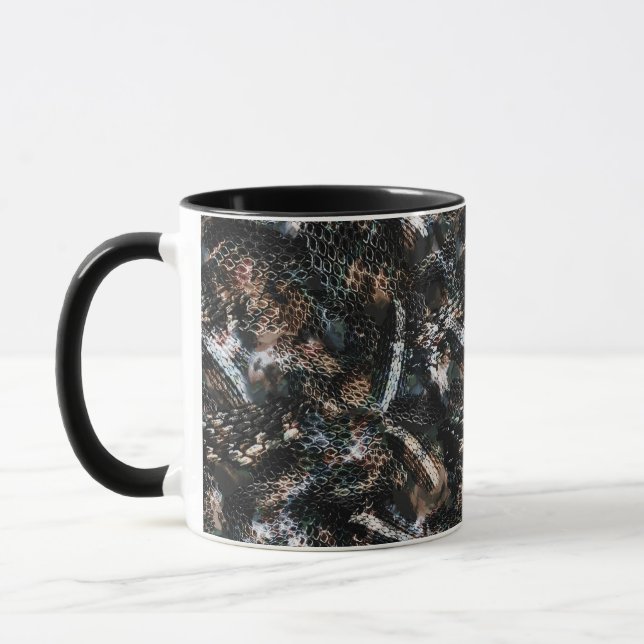 Nahtlose Schlange Reptil Eidechsenleder Tasse (Links)