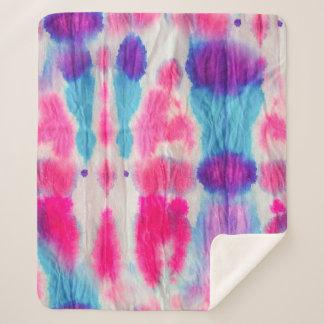 Nahtlose schmutzige Kunst. Helle, farbenfrohe Farb Sherpadecke