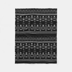 Nahtlose Schneeflocken-Dekoration Fleecedecke