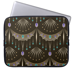 Nahtlose schöne antike Spitzen-Ornament.  Laptopschutzhülle
