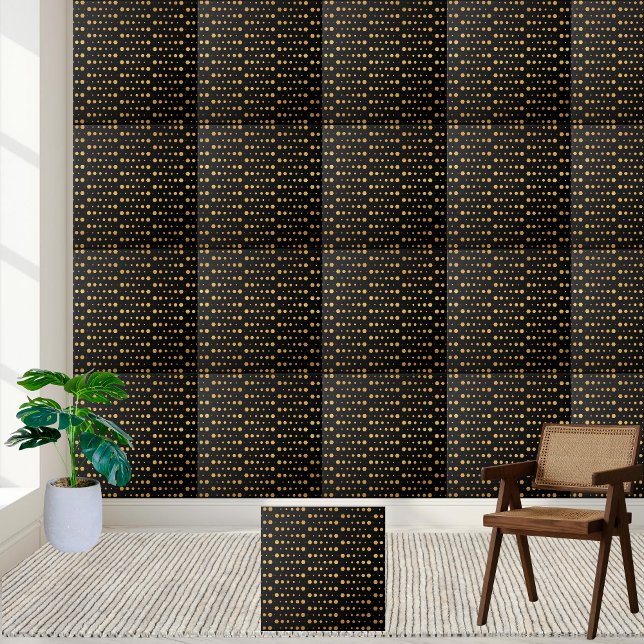Nahtlose Schwarz und Gold Geometrische Hexagon-Til Fliese (Seamless Black and Gold Geometric Hexagon Tile)