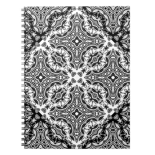 Nahtlose Spitzen Rose romantisches Retro Vintag sc Notizblock (Vorderseite)