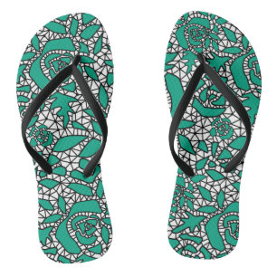 Nahtlose Spitzen-Rose romantisches Retro-Vintages Flip Flops