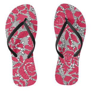 Nahtlose Spitzen-Rose romantisches Retro-Vintages  Flip Flops